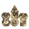Cusdie 7-Die Lotus Metal DND Dice Set, D&D Metal Dice,
