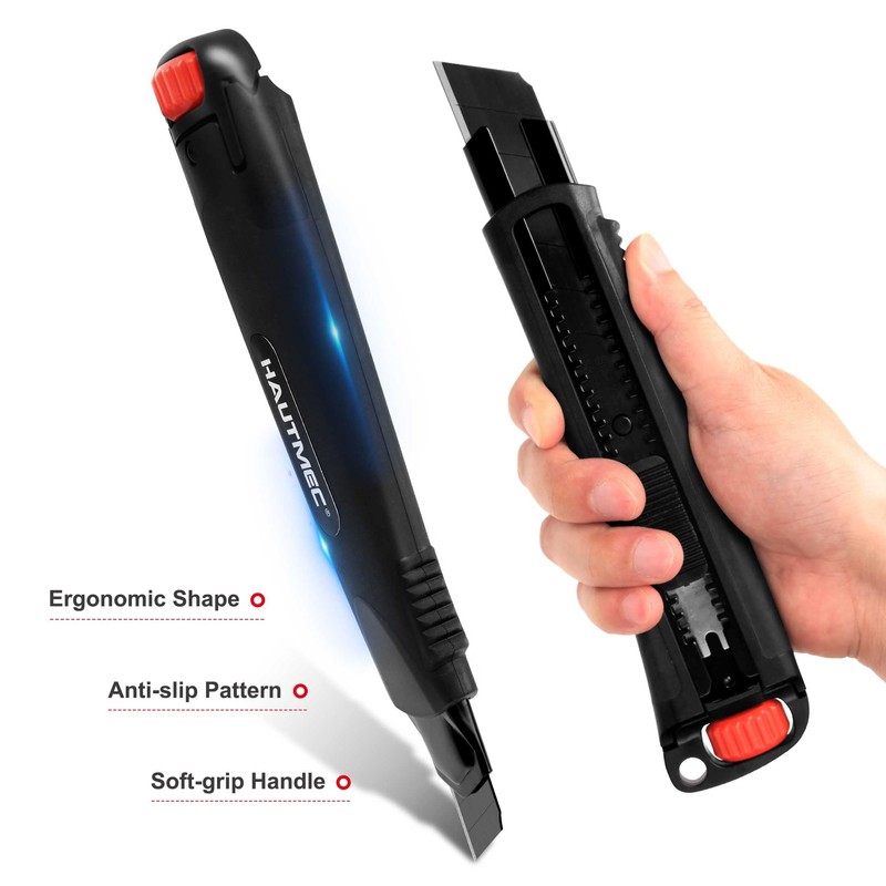 HAUTMEC 25mm Extra Heavy Duty Utility Knife with Double Lock