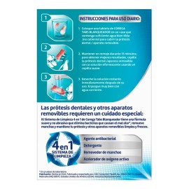 Corega Tabs Blanqueador Tabletas Limpiadoras Efervescentes