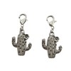 2 Pcs tiny cactus Clip on Charm Cactus charm with