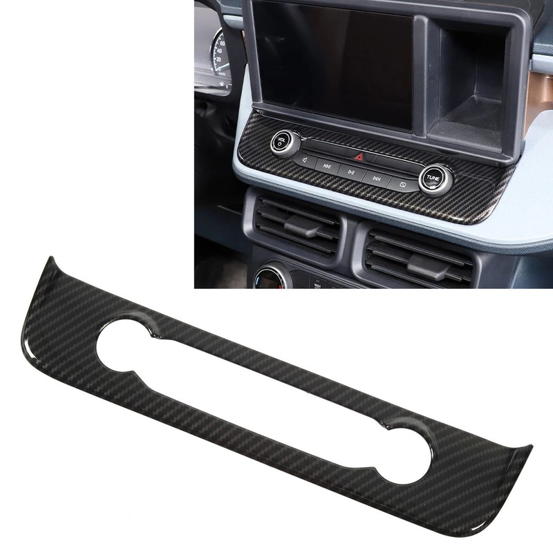 Multimedia Control Knob Cover Trims Carbon Fiber Style Replacement for