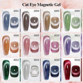 Arte Clavo 10ml Blue Cat Eye Gel Nail Polish 1Pc Blue Gel Polish with Magnet Soak off Holographic Magnetic Nail Polish for Nail Art Manicure Salon DIY at Home 6001…