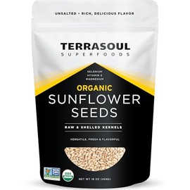 Terrasoul Superfoods Organic Hulled Sunflower Seeds, 16oz, Hulled | Fresh | Vitamin E
