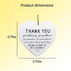 Thank You Hanging Christmas Ornament for Teacher, Friend, Employee, Pastor, Nurse, Chaplain, Boss - Appreciation Gift Men Women