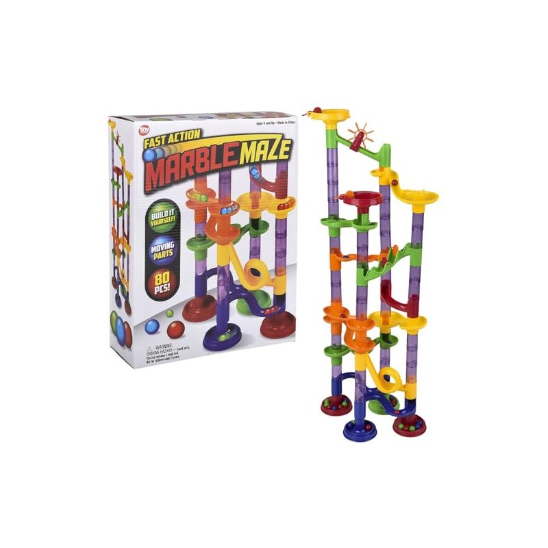 Rhode Island Novelty 80 Piece Marble Run