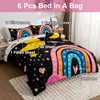 A Nice Night Bedding 6 Pcs Cartoon Rainbow Bedding Set