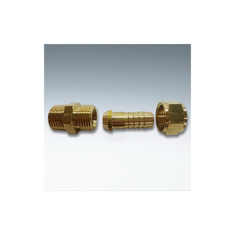 Flowbar Hose Joint Brass Threaded Fitting GHJ-0108 1/8x8