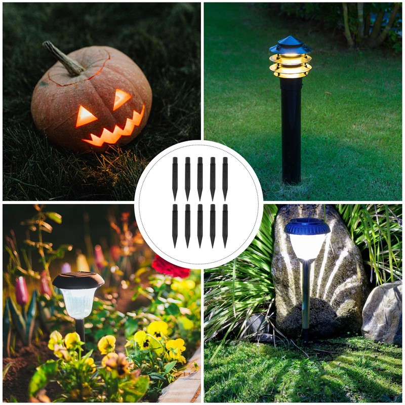 10pcs Ground Spike Lawn Lamp Resistant Landscape Lighting Ground Replacement