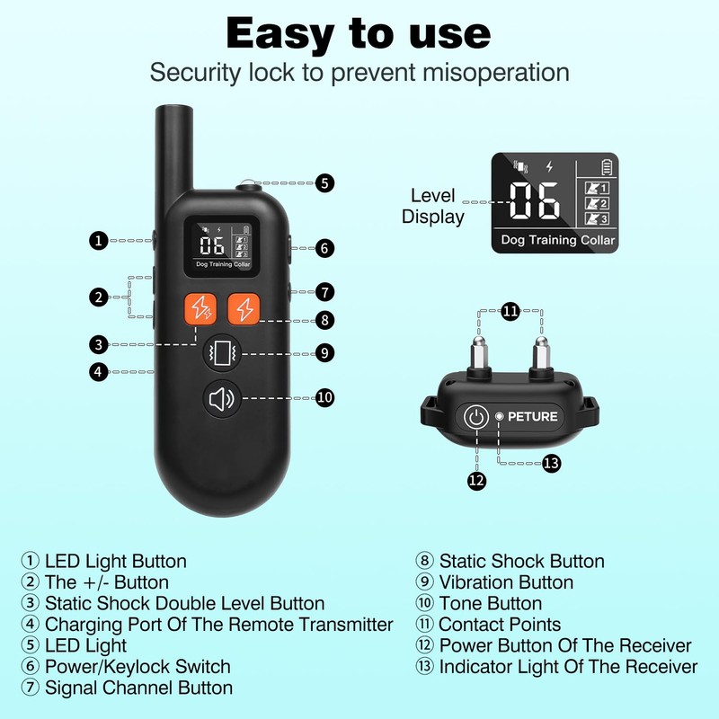 3 Dogs Shock Collar with Remote 3 Pack-3300FT Dog Training