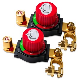 2pc Top Post Battery Disconnect Switch,12-48V Car Battery Kill Switch,Suitable for 17-18 mm terminals,Battery Disconnect Switches are Mainly Used in Automobiles, Rvs, Boats, Solar Panels Batteries