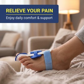 TEHJAM 2 Pezzi Alluce Valgo Correttore,Tutore Alluce Valgo,Regolabile Correttore Dei Piedi Per Donna e Uomo Proteggi Dita Piedi,Sollievo Dal Dolore