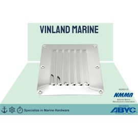 Vinland Marine 304 Stainless Steel Vent Cover, Louvered Vent Cover, Marine Vents, Louver Plate, Louver Vent, Bilge Vent Cover, Boat Cover Vent, Louvered Panels, for Boat, Ship, Yacht, Sailboat