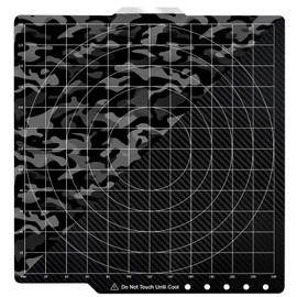 Asbrot Upgraded Positioning Build Plate, Camouflage and Carbon Fiber Pattern Platform Transfer to Prints, Compatible with Bambu Lab X1 P1P P1S A1, Strong Adhesion and Easy Release Spring Steel Sheet