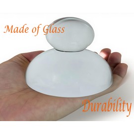 Glass Block Printing Baren, 4 inch Smooth Bottom Printmaking Hand Tool for Linocut, Woodcut, Scrapbooking