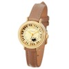 Women's Watch [Cat Walking Piano] Black Cat Cute Mocha, brown