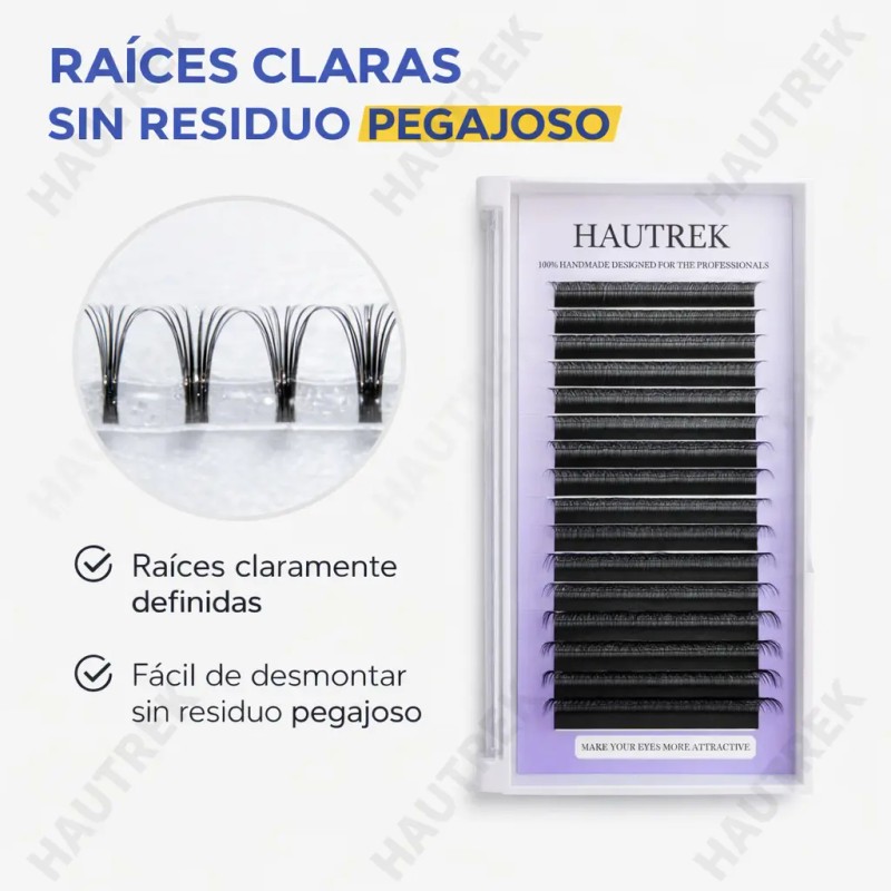Blister Extensiones De Pestañas U-shaped Shape Mink Yy Lash