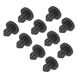MECCANIXITY Silicone Snap in Locking Hole Plugs,Rubber Panel Seal Cover Flush Type Panel Round for Kitchen Rubber Bulkheads Waterproof Sealing Plugs 3.5mm/0.14 Inch Diameter Black,Pack of 50
