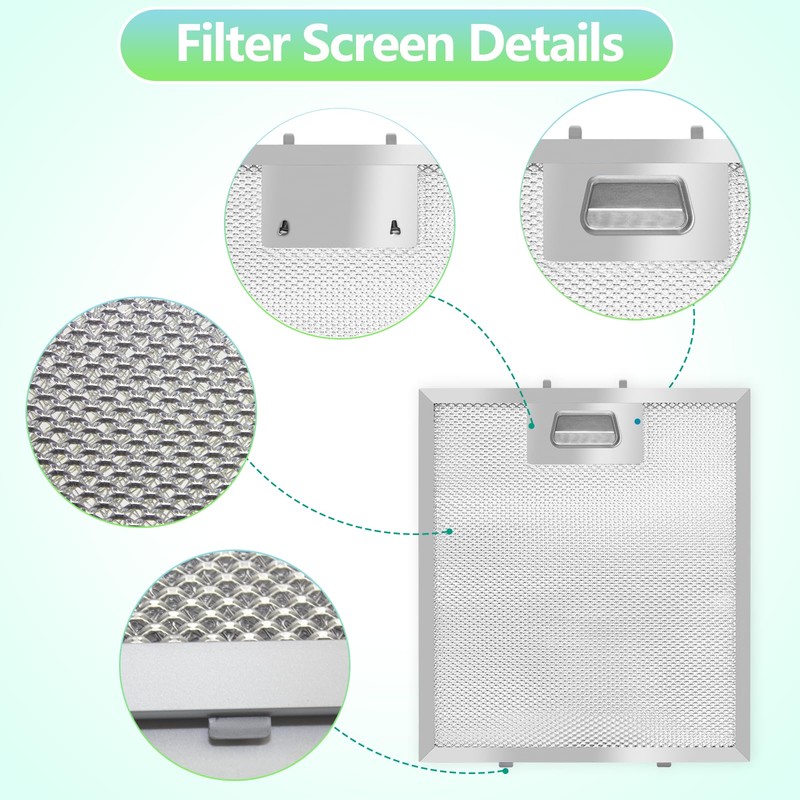 S97018029 Range Hood Filter Replacement - 10.25"x9" Aluminum Frame &