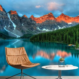 IDEA4WALL Wall Murals for Bedroom Beautiful Nature Norway Natural Landscape Large Removable Wallpaper Peel and Stick Wall Stickers - 100x144 inches