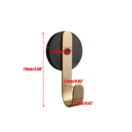 XXhailan 2 Packs Magnetic Hooks Decorative Wreath Hanger for Front Door Magnet Hooks for Hanging Towel Coat Clothes Indoor Outdoor (Thin), Copper,Gold