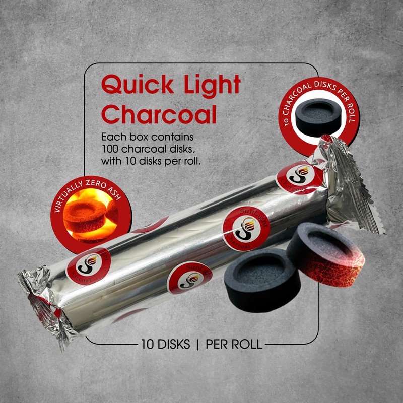 Sunlight® Charcoal Tablets for Incense– Quick Light Charcoal Tablets –