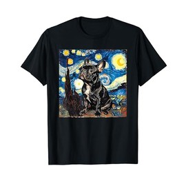 French Bulldog Dog Van Gogh Style Starry Night T-Shirt