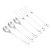 Stainless Steel Swan shaped Fork Spoon Holder with 3 Spoons