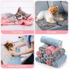 Tegeme 12 Pieces Pet Blanket Soft Fleece Dog Fluffy Doggie