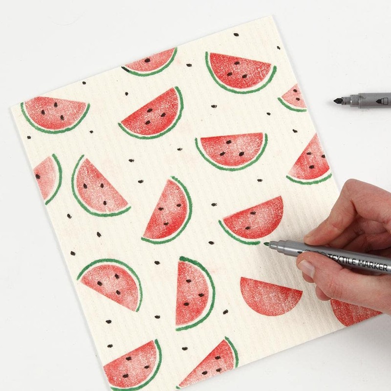 Creativ Company Fabric Markers, asstd Colors