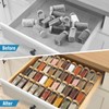 Suneerplay Spice Drawer Organizer 4 Tier, Acrylic Seasoning Organizer Rack,