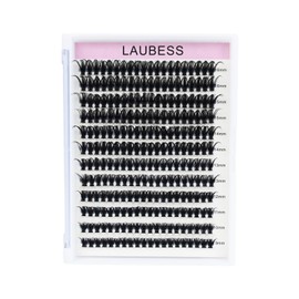 Eyelash Clusters LAUBESS Lash Clusters Individual Lashes Cluster Eyelash Extensions DIY at Home Waterproof Cluster Lashes (50D-D-9-16)