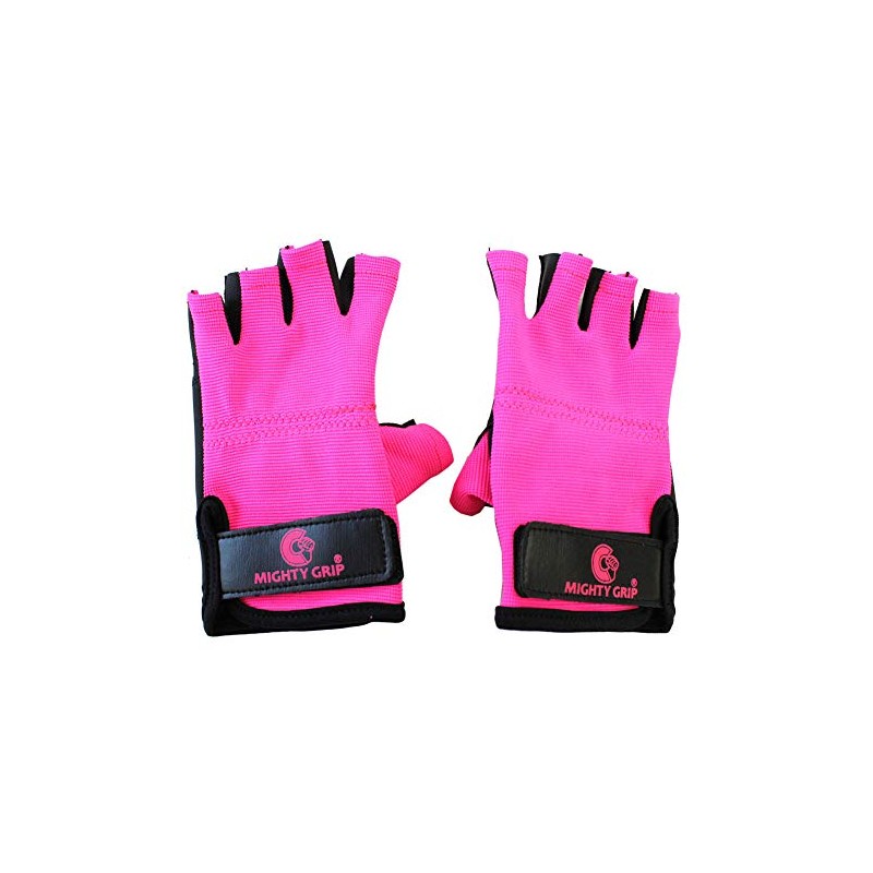 Mighty Grip Non-Tuck Pole Dance Gloves (Hot Pink, M)