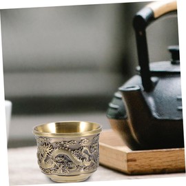 PRETYZOOM 2 x Dragon and Phoenix Cups, Antique Tea Cup, Small Tea Cup, Retro Tea Cup in Chinese Style, Tea Cup Made of Tea Cup for Household, Comfortable Wine Cup, Zinc Alloy