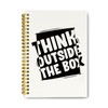THDSE Minimalist Motivational Journaling Notebooks, Think Outside The Box Spiral