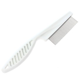 2Pcs White Long Handle Metal Hair Nit Comb Remove Head Nits Nit Comb For Pets Kids And Adults Lice Treatments (14cm, 18cm)，Lice Treatments，Lice Combs