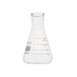 Alquera Erlenmeyer Flask 250 ml Borosilicate Glass LBG 3.3 Conical with Beading and Graduation
