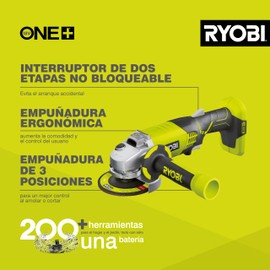 Ryobi 5133001903 R18AG-0 One+ Cordless Angle Grinder Angled