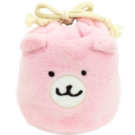 Marimo Craft CHIIKAWA Face Drawstring Bear Pochette CKW-040 W 6.3 x H 6.3 x D 0.4 inches (16 x 16 x 1 cm)