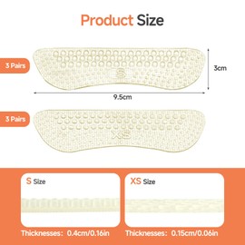 Heel Grips for Ladies Shoes, OIHCAZ 12PCS Shoe Heel Pads Shoe Inserts for Shoes Too Big Heel Protector for Avoiding Foot Rubbing Transparent Prevent Blisters from Friction