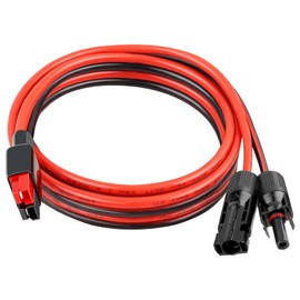 XRDS -RF 10AWG Solar Panel to Anderson-Style Connector Extension Cable 6FT, Tinned Copper Wire, 600V Rated, High-Temperature Resistance, for Solar Power Systems and Battery Connections