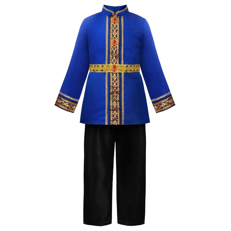 ReliBeauty Medieval King Costume Children Boys with Crown 120