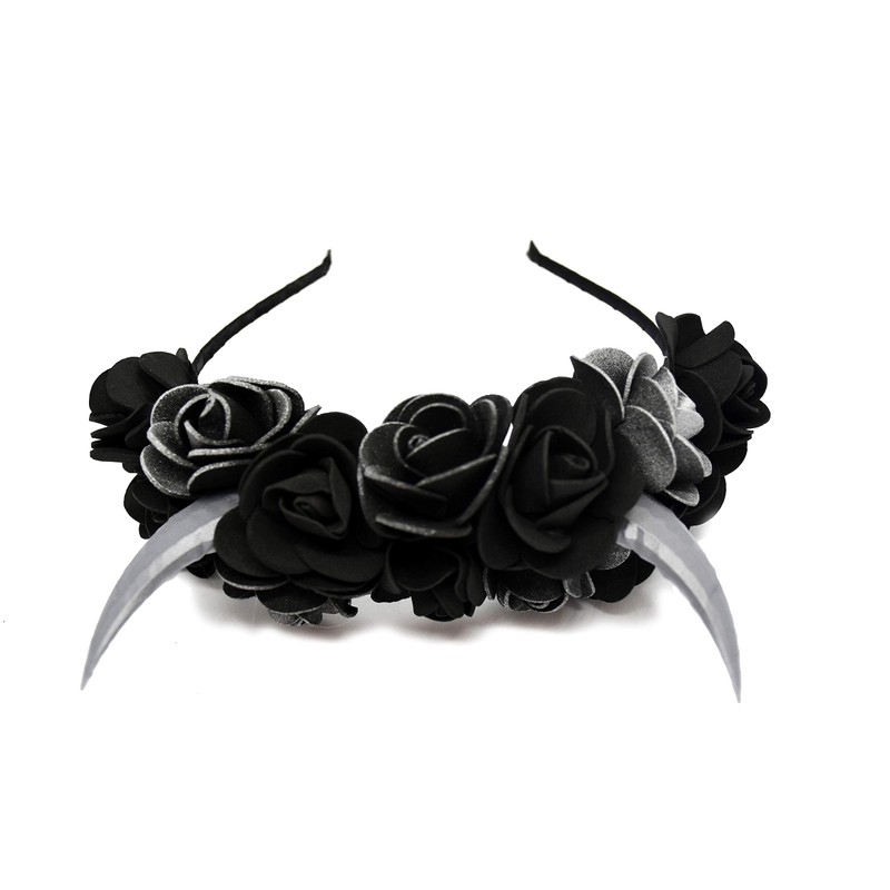 Handmade Black & Silver Horns Headband