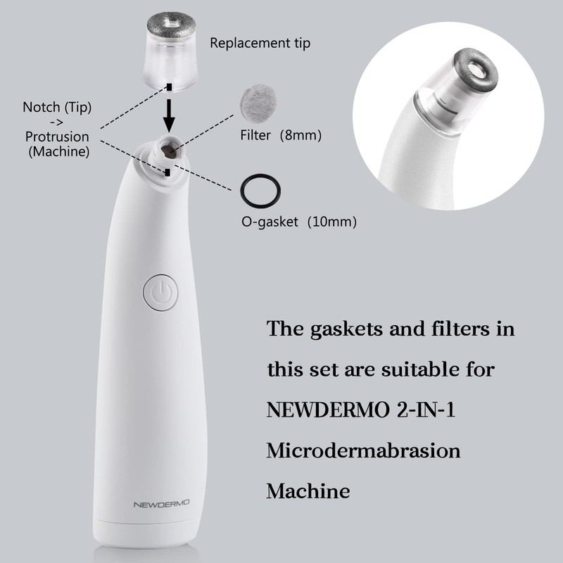 NEWDERMO 120Pcs Microdermabrasion Filters for 2-in-1 & 3-in-1 Microdermabrasion Machine