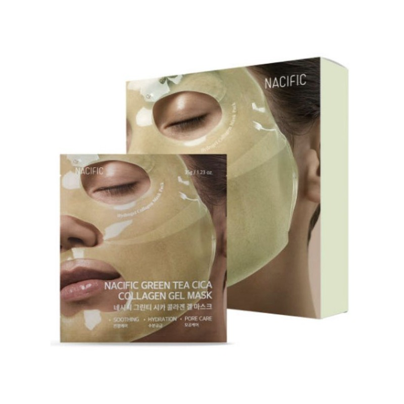NACIFIC Green Tea Cica Collagen Gel Mask 35g*4ea