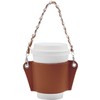 YUYAKESHI Drink Cup Holder Cover Leather Cup Holder Chain Carry