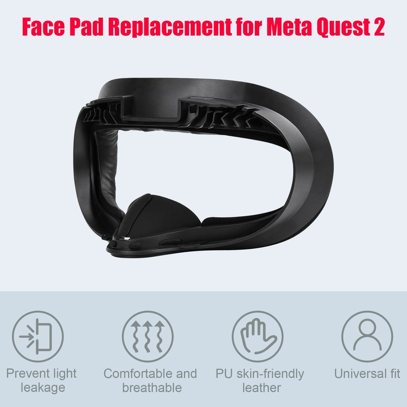 VR Facial Interface and Foam Replacement Set for Oculus Meta