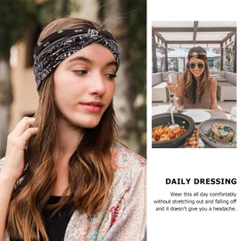 DRESHOW 4 Pack Women Headbands Boho Criss Cross Head Wrap Elastic Hair Bands Accessories