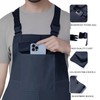 HANMENGXUAN Men's Waterproof Rain Bib Overalls - Windproof Adjustable Outdoor