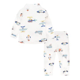 Mud Kingdom Little Boys Cartoon Pajamas Set Button Down Long Sleeve Sleepwear Car Size 6