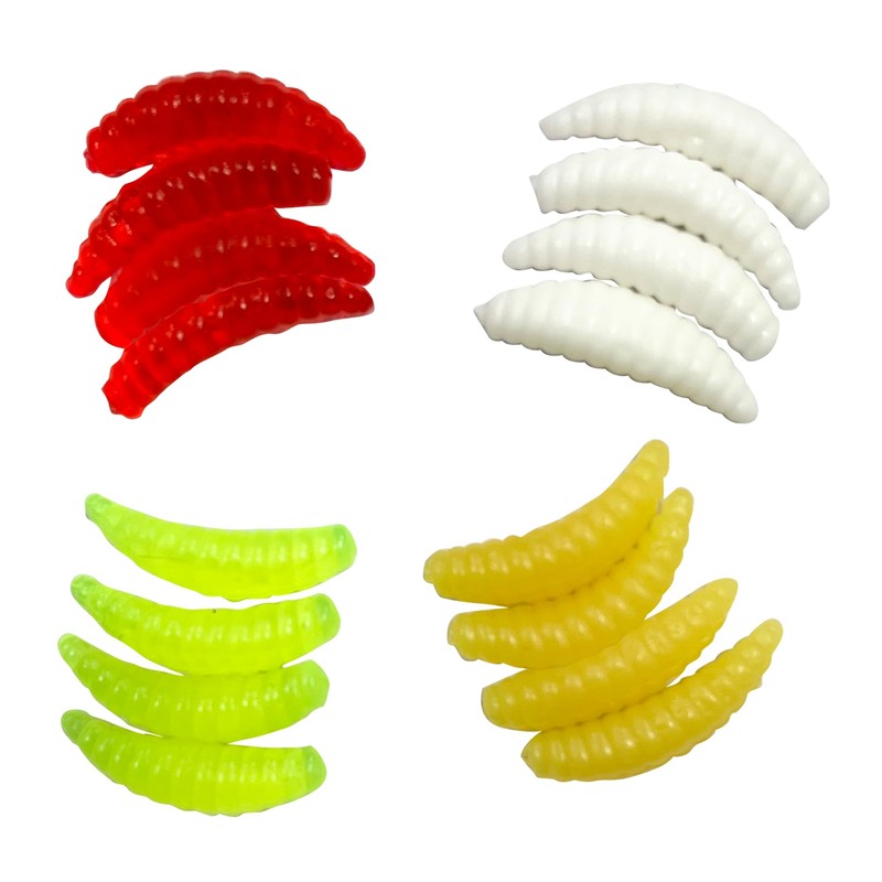 JSHANMEI 220PCS/Box Carp Fishing Tackle Box Artificial Plastic Fake Baits